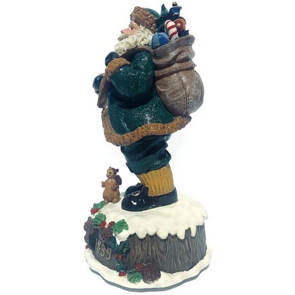 Home for the Holidays Visions of Santa 1839 Resin Santa Musical Figure 10 Inches - Picture 9 of 16